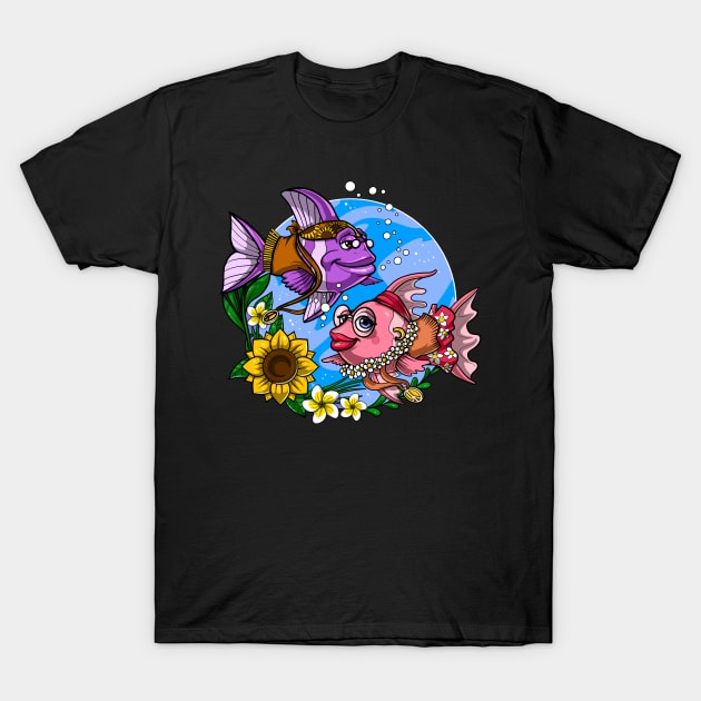 Fish Hippies T-Shirt by underheaven